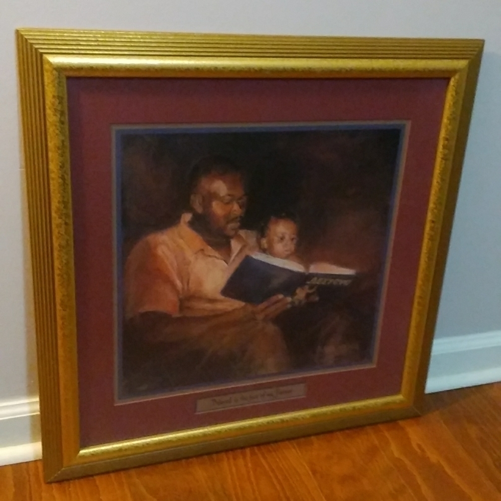 Painting "Beloved is the face of my father" by Sharon Wilson